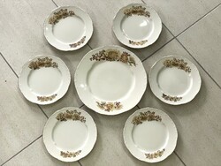 Zsolnay süteményes készlet napraforgó mintával egyedi