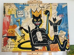 Jean-Michel Basquiat zseniális festmény vásznon