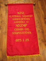 KISZ,MSZMP,CHINON,XI.Pártkongresszus,120cmx60cm zászló