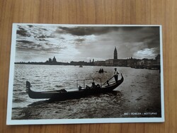 Olaszország, Velence, gondola, fotó képeslap, 1939-ből