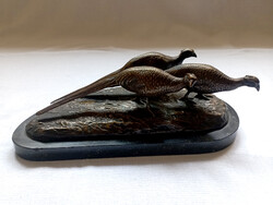 Fácánok tömör bronz figura Einsidler jelzéssel