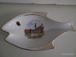 HAMUTÁL - ALKUKÉPES - RÉGI - 14 x 8 cm - OSZTRÁK  - ARANYOZOTT - PORCELÁN - HIBÁTLAN