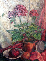 Faragó Endre olajfestmény vásznon - csendélet / szignóval