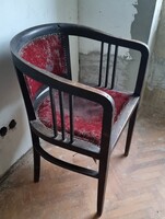 Antik art deco, szecesszió korából származó Kohn jellegű karszék