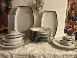 PORCELÁN - 17 db - ÉTKÉSZLET  - SCHLAGGENWALD HAAS & CZJZEK 1918 - 1945 év - HIBÁTLAN