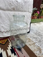 Gyönyörű régi 10 literes színes befőttes üveg uborkás nosztalgia  hagyaték  egyben