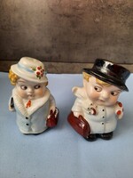 GDR  .﻿Lippelsdorf  figurás porcelán só-és borsszóró