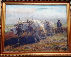 VISKI JÁNOS festménye (olaj, vászon) magángyűjteményből eladó