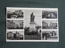 Képeslap,Nagyvárad,Kőrös híd,Szent László szobor,városi részlet,Márton J. kiadás,1942-