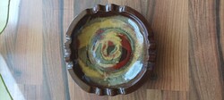 Retro  Pesthidegkúti nagyméretű hamutál 22cm