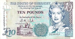 10 font pound pounds 1995 D.M.Clark Guernsey Erzsébet királynő