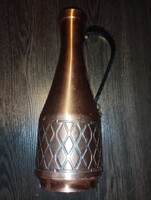 Nyugatnémet rézborítású ón váza/kiöntő