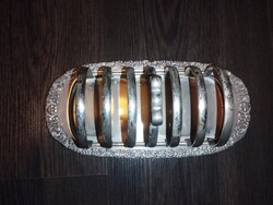 Ezüstötött toast kenyér tartó