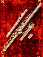 Gustav Reinhold Uebel ezüst fuvola, Vollsilber Querflöte, 900, Erlbach eladó, zu verkaufen.