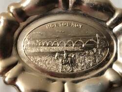 MINIATŰR - TÁLCA - HORTOBÁGY - FÉM - 9,5 x 7 cm