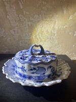 Meissen vaj vagy sajt tartó kél hagyma mintával hibátlan