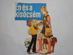 Papír öltöztető baba az 1970-es évekből (Én és a kisöcsém)