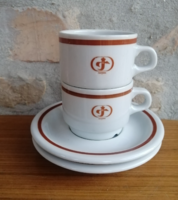 HOTEL TAVERNA logo_Alföldi kávés / mokkáscsésze kistányér + mini munkavédelmi sisak