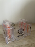 Jägermeister műanyag tartó poharakkal