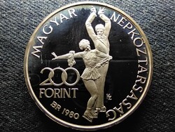XIII. Téli olimpiai játékok Lake Placid .640 ezüst 200 Forint 1980 BP PP BANKI TOK