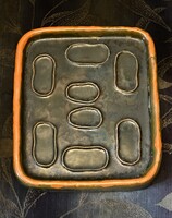 PAZSU KERÁMIA BUDAPEST ART DECO KERÁMIA LAP 23.5 x 20.5 CM