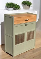 Keleties hangulatú Bambusz Komód, olive színben