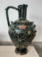 Mezőtúri kerámia koronás vagy királykorsó jelzett darab, kuriózum fellelt állapotban 1890-1900-ből