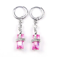 18 KT.-S FEHÉR ARANNYAL GALVANIZÁLT SWAROVSKI KRISTÁLY KÖVES CSODARAGYOGÓ FÜLBEVALÓ.