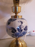 LÁMPA - RÉZ - PORCELÁN -  KÉZZEL  FESTETT - 35 x 15 cm  - ÚJ BÚRÁVAL - HIBÁTLAN