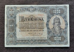 Magyar 1000 Korona 1920 ( Orell Füssli ) . F2025