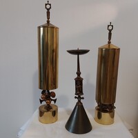 3 db Muharos Lajos iparművészeti serleg,gyertyatartó