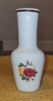 Hollóházi retró rózsás váza, 13cm