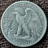 USA . LIBERTY  1/2 dollar 1944D . Ag ezüst  . F2025