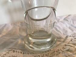 MÉRŐPOHÁR - ALKUKÉPES - ÜVEG - 11 x 7 cm - RENDKÍVÜL VASTAG - NÉMET -  HIBÁTLAN