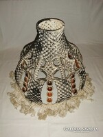 Retro makramé lámpabúra - átmérő 40 cm