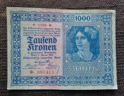 Ausztria 1000 korona 1922 . F2025