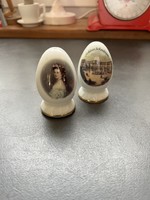 KIÁRUSÍTÁS! -50%—  Porcelán só-, bors szóró ajándékszett, Sissi és Schönbrunn képpel