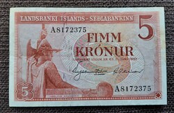Izland 5 korona1957 . F2025