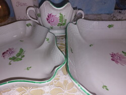 Herendi tertia porcelán köretes tálak, szószos tál