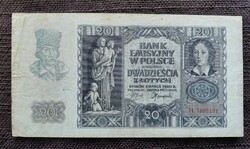 Lengyel  20 zloty 1940 . F2025