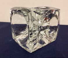 Vintage üveg gyertyatartó-Rudolf Jurnikl-Sklo Union