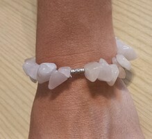 Rózsakvarc gumis karkötő