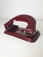Régi ritka bordó színű fém lyukasztó lyukasztógép SAX 280 AUSTRIA  ~1965