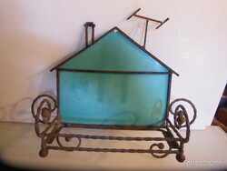 POLC - ALKUKÉPES - 34 x 32 x 12 cm - KOVÁCSOLTVAS - NAGYON RÉGI - HIBÁTLAN