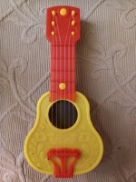 Retro orosz műanyag játék gitár 25 cm