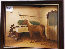 SZEPESI ANDOR Ló az istállóban 538.