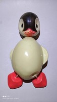 Vintage plasztik műanyag orosz pingvin figura szovjet játék újragumizásra szorul