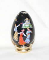 Orosz porcelán festett tojás tartón