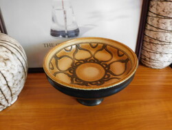 Veb Haldensleben mid century talpas kerámia tál / gyümölcsös tál