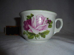 Antik rózsás porcelán komacsésze / alján is rózsás / - makulátlan